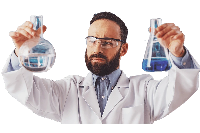 Scientist working in lab